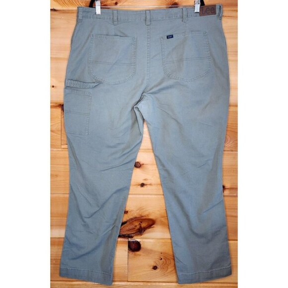 Women’s LEE Carpenter Workwear Pants Green SIZE 22 Plus Size 22 Lee Dungaree - Picture 9 of 16